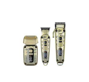 Set Barbería CortaPelo Trimmer Afeitadora 3 En 1 VGR642 Dorado