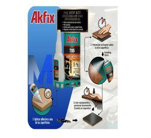 Adhesivo Instantaneo Madera Akfix 705 Kit 200ml 65g Mdf