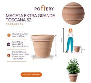 Maceta Extra Grande Toscana 52cm Terracota