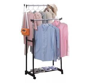 Perchero Ropa Organizador Multifuncional Ruedas Doble Jer