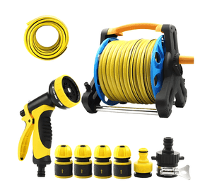 Manguera retráctil carrete y pulverizador accesorios jardín