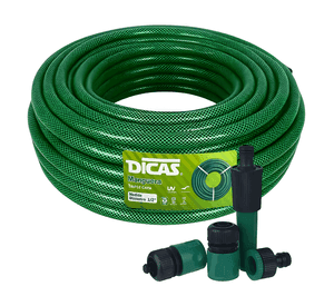 Manguera jardin con malla 1/2 pulgada 50 metros con acoples