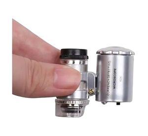 Microscopio Lupa De Bolsillo Luz Led/uv 60x