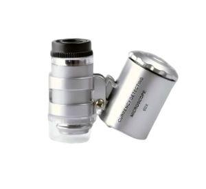 Microscopio Lupa De Bolsillo Luz Led/uv 60x