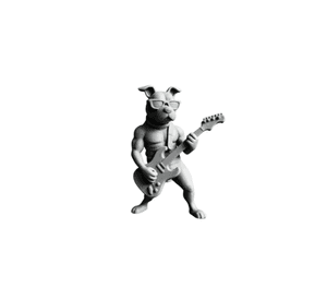 Figura Decorativa Prints Patro- Bulldog Bajista