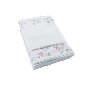 SABANA ANDES MICROFIBRA BORDADA ROSA 2 PLAZA