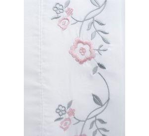 SABANA ANDES MICROFIBRA BORDADA ROSA 2 PLAZA