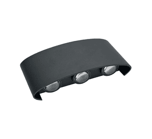Aplique Led City Technolamp Luz Fria 6w 600lm Ip54 Negro