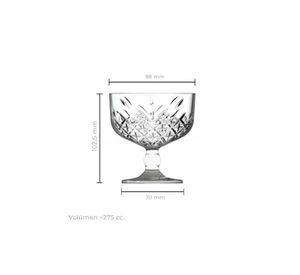 SET DE DE 6 COPAS DE HELADO 280 ML LINEA TIMELLES