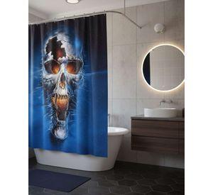 Cortina de Baño Tela Género + Forro Impermeable c30