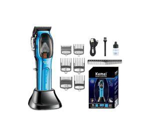 Maquina Cortadora De Pelo KM-1763 9000RPM Con Base De Carga