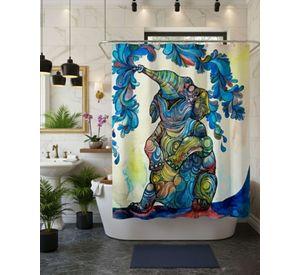 Cortina de Baño Tela Género + Forro Impermeable