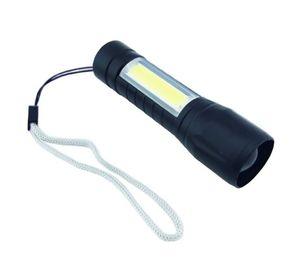 LINTERNA 1 LED+ LED COB TACTICA METAL 200LM USB RECARGABLE