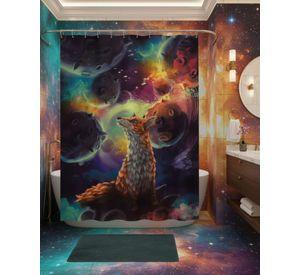 Cortina de Baño Tela Género + Forro Impermeable c32