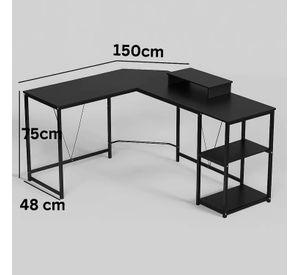 Escritorio Esquinero 150x48x75 en Forma de L Minimalista