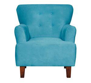 Poltrona 1c York  Felpa turquesa 75x55x92 cm