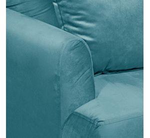Poltrona 1c York  Felpa turquesa 75x55x92 cm