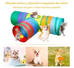 Túnel Plegable Gato 3 Vías 20 Pzs Juguetes Mascota