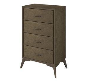 Cómoda Tapizada de 4 Cajones Liviana Madera MDF