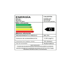 Calefont A Gas Licuado Sindelen 10 L Silver Digital Tiro Natural plateado