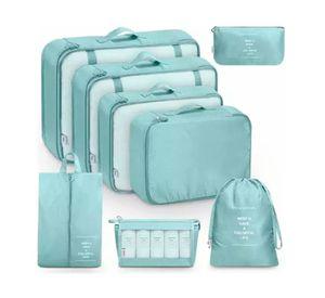 Bolsas Organizadoras De Maletas Para Viaje 8 En 1 Azul