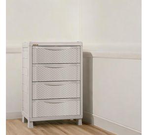 Cajonera Plastica 4 Niveles Taupe 65x45x101 Cm Rimax