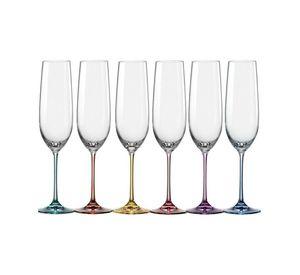 Set 6 Copas Colores Espumante Cristal 190 ml