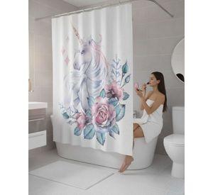 Cortina de Baño Tela Género + Forro Impermeable c35