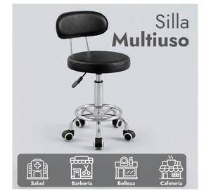 Silla Giratoria Multiuso con Ruedas Ajustable Ergonómica y Estética