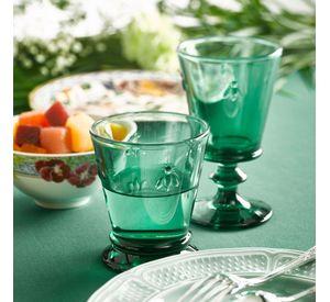 SET 6 COPAS ABEJA ESMERALDA 240ML