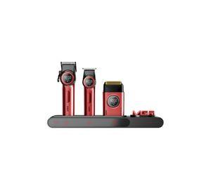 Barber Combo VGR Cortapelo, Patillera Y Afeitadora Rojo Stepless 3