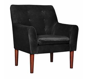 Poltrona 1C Bergen Felpa  Negro 78 x 70 x 98