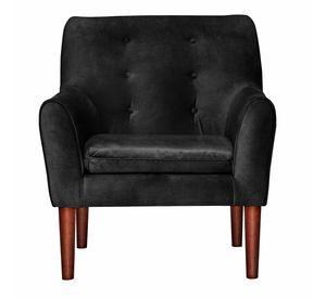 Poltrona 1C Bergen Felpa  Negro 78 x 70 x 98