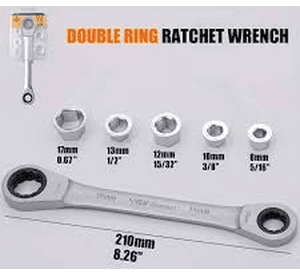 Juego / Set Llave Doble Chicharra Con Anillos 6 Pcs Kamasa