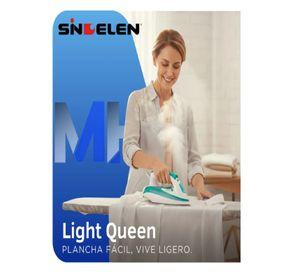 Plancha A Vapor Sindelen Light Queen V-1250bl 1250w Blanca
