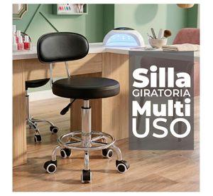 Pack 2 Silla Giratoria Multiuso con Ruedas Ajustable Ergonómica y Estética