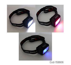LINTERNA MINERO 1 LED COB MOD.ST06 LUZ BCA Y STROBO ROJO RECARGABLE