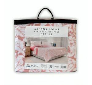 Sábanas Polar Composé 1.5 Plazas / Hojas Coral Blanco – Doral