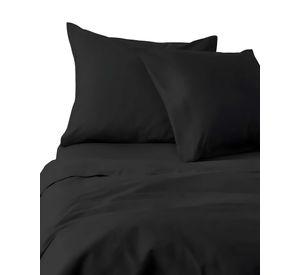 JUEGO DE SABANA KING 200 HILOS NEGRO