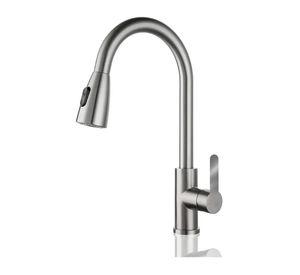 Llave Grifo Monomando Lavaplatos Extensible Niquel