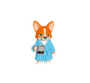 Figura Decorativa Prints Patro- Corgi Madrugador