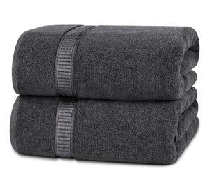 Set De 2 Toallas De Baño 140x70 Cm Algodon 500gr Grandes Az gris