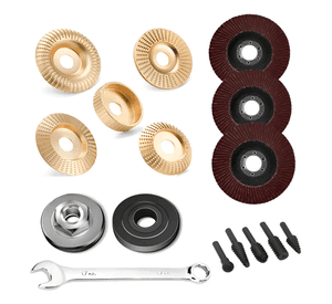 Juego De 5 Discos Para Tallar Madera+5pcs Escofinas+llave Oro