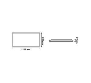 PANEL LED DAUMER 603X1203X30 72W CALIDA MARCO BLANCO PROFESIONAL