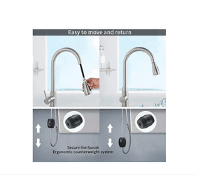 Llave Grifo Monomando Lavaplatos Extensible Niquel