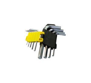 Llave Allen Hexagonal Corta 9 Piezas