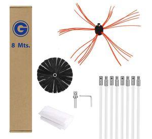 Kit De Limpieza Chimeneas Con 8 Varillas + Cabezal Adicional