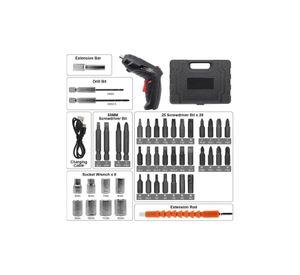 Maleta Taladro Destornillador Inalámbrico 3.6 V 45 Accesorios Frecuencia 50 Hz x 60 Hz