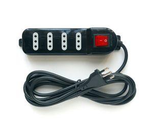 Alargador Electrico 3 Mts 4 Pos Negro Switch