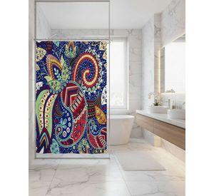 Juego de Cortina de Baño Tela Género + Forro Impermeable T36